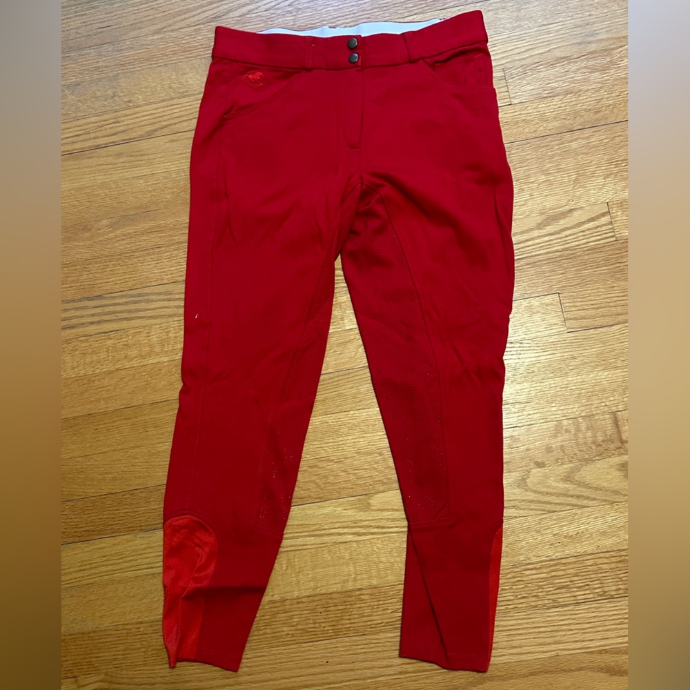 Smartpak Red Grippy Full Seat Equestrian Breeches